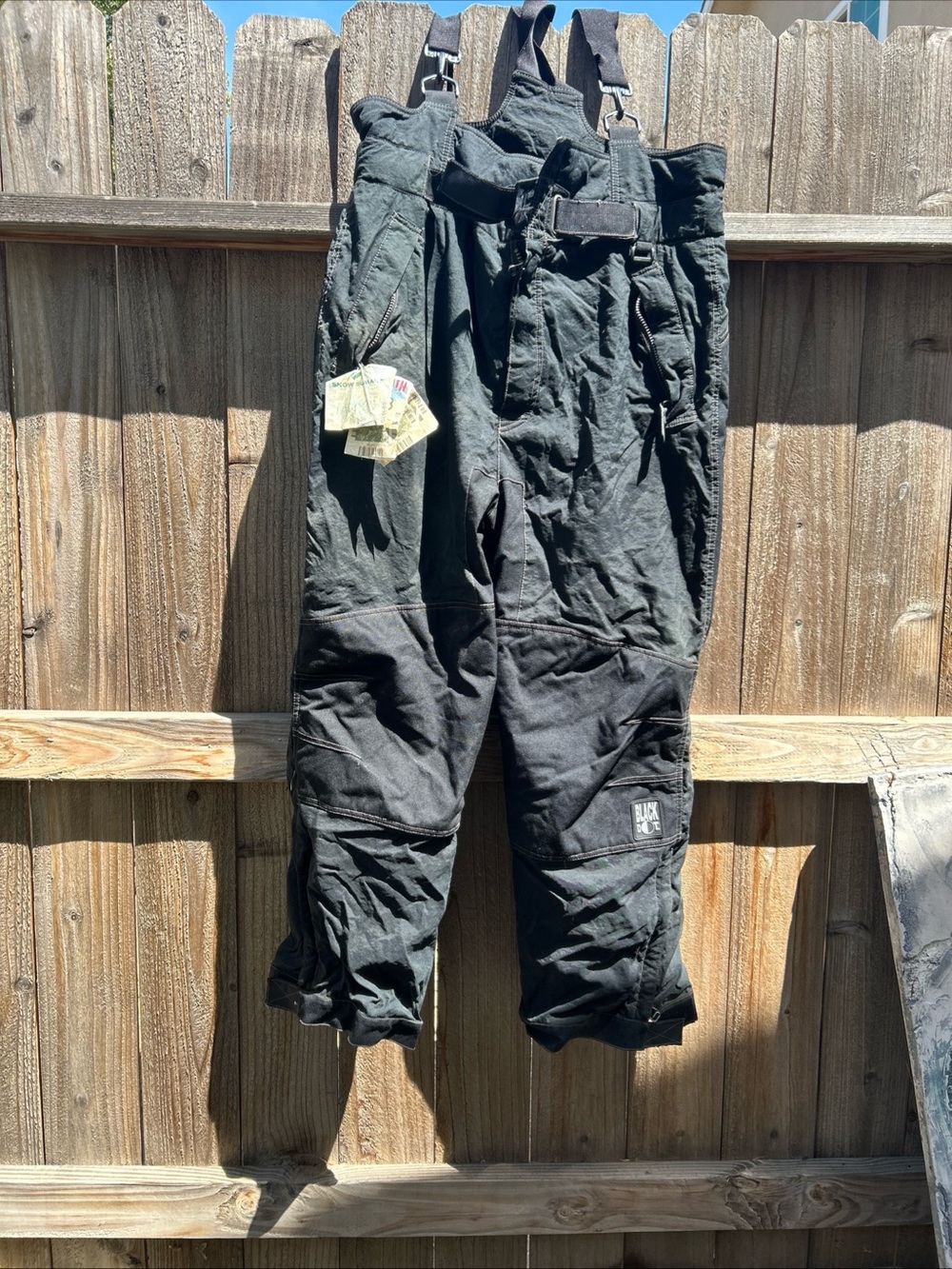 Snowboard / Ski bibs Y2K Black Dot large vintage